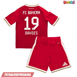 Lacne Dětský Futbalové dres Bayern Munich Alphonso Davies #19 2026-27 Krátky Rukáv - Domáci (+ trenírky)